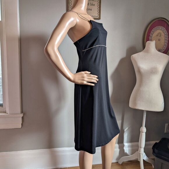 Vintage 90s Express Mini Dress Formal Cocktail Empire Waist Rhinestone Size 11 - Picture 5 of 13